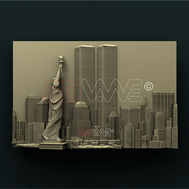 TWIN TOWERS 3D STL 3DWave